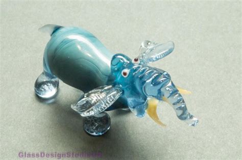 Glass Figurine Glass Elephant Glass Animals Elephant Glass Figurines ...