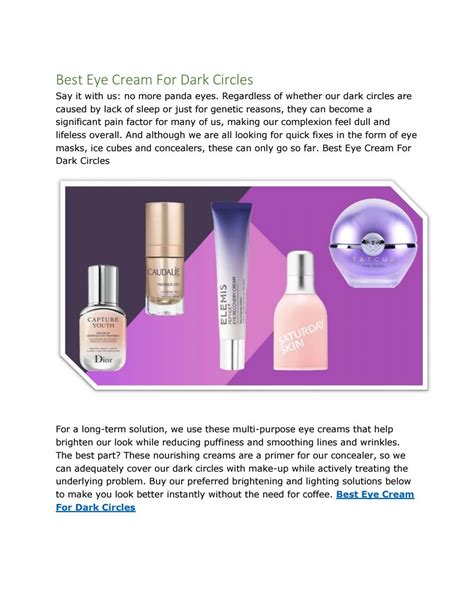 Top 5 Best Eye Cream For Dark Circles by HealthTuts - Issuu