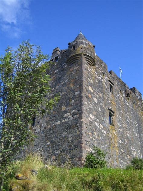 Beautiful Castle Stalker, Loch Linnhe in the west coast of Scotland