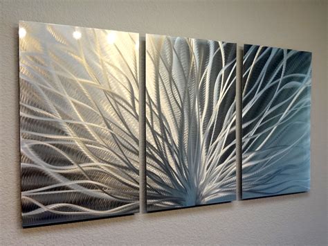 Radiance - 3 Panel Metal Wall Art Abstract Contemporary Modern Decor ...