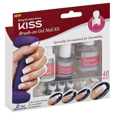 Kiss Nail Kit, Brush-on-Gel, Short Length (1 each) - Instacart