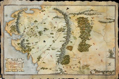 Map Of The Hobbit World - World Map