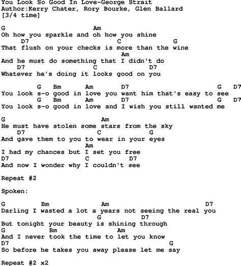 Country Music:You Look So Good In Love-George Strait Lyrics and Chords