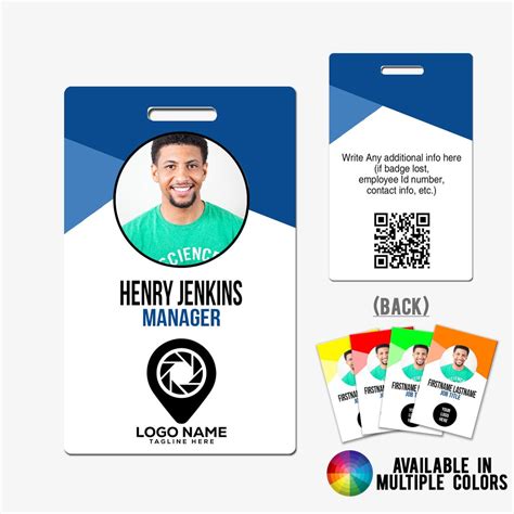 Personalized Office Badge With Photo Customizable ID Badge for ...