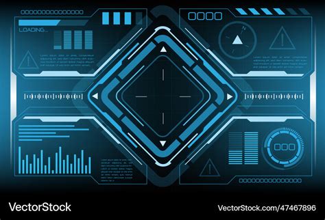 Hud sci-fi interface screen view design virtual Vector Image