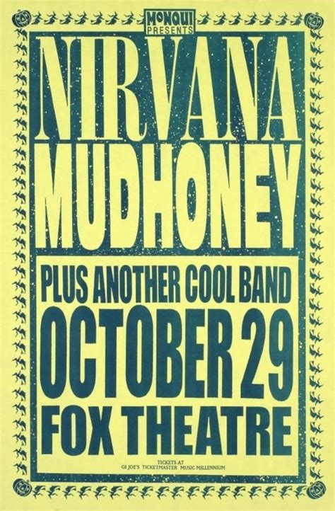 Nirvana | Concert posters, Nirvana poster, Nirvana concert poster