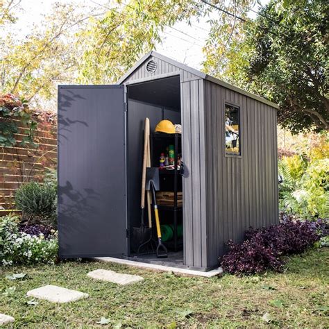 Keter 4-ft x 6-ft Darwin Resin Storage Shed (Floor Included) in the ...