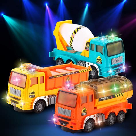 Buy JOYIN 3-in-1 Toy Trucks Construction Vehicles Set with Dump Truck ...