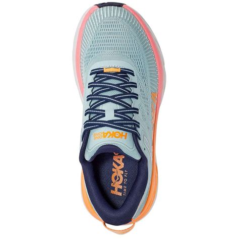 Hoka One One Women's Bondi 7 Wide Athletic Shoes - Blue Haze ...