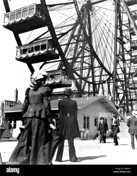 Columbian Expo, World's First Ferris Wheel, 1893 Stock Photo - Alamy