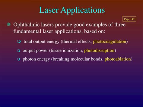 PPT - Laser Applications PowerPoint Presentation, free download - ID:416956