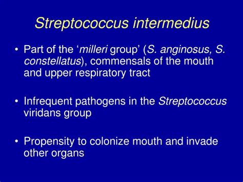 PPT - STREPTOCOCCUS INTERMEDIUS VERTEBRAL OSTEOMYELITIS AND ...