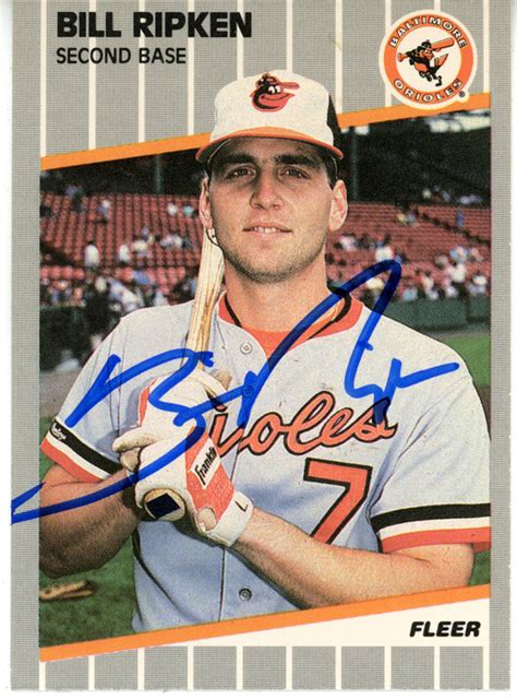 Billy Ripken Signed 1989 Fleer #616 Black Box Error Trading Card ...