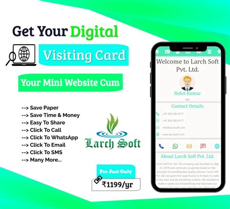 Digital Visiting Card, in India at Rs 1199/unit in Gaya | ID: 25748599830