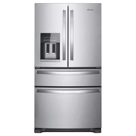 Whirlpool 24.5 cu. ft. French Door Refrigerator in Fingerprint ...