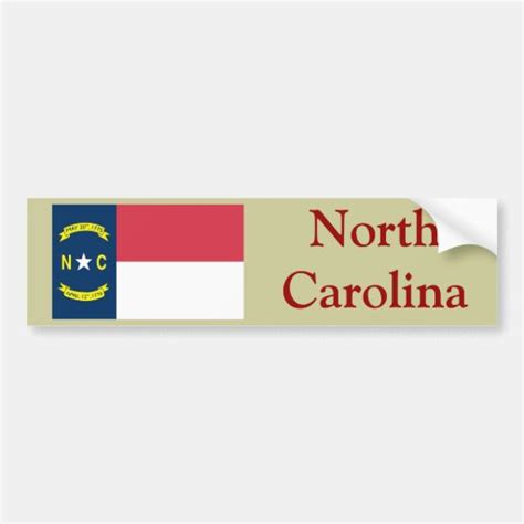 North Carolina State Flag Bumper Sticker | Zazzle