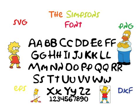 Simpson letras svg Simpson clipart Simpson svg bundle | Etsy