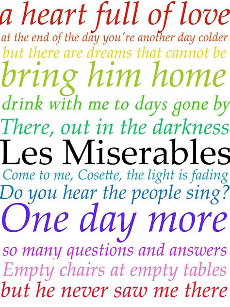 Les Miserables Lyric Design by musicalproducts | Les miserables, Lyrics ...