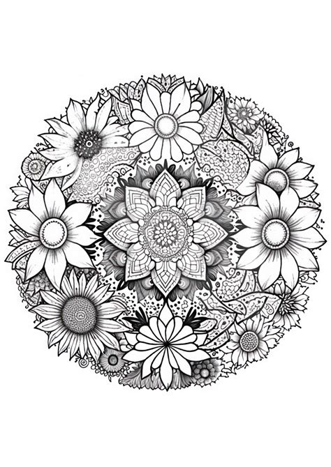 Mandala Coloring Pages Of Flowers