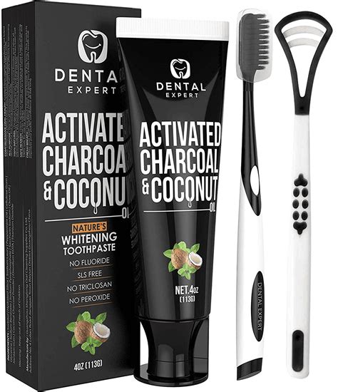 Dental Expert Activated Charcoal Teeth Whitening Toothpaste [Coconut ...