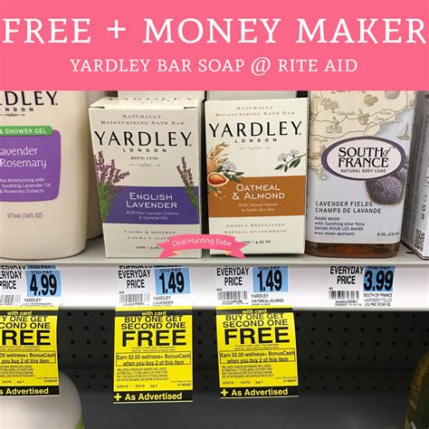 Free + Money Maker Yardley Bar Soap @ Rite Aid - Deal Hunting Babe