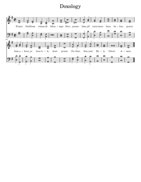 Doxology Sheet music for Piano (Choral) | Musescore.com