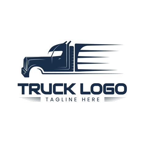 Semi Truck logo side view silhouette illustration 11514548 Vector Art ...