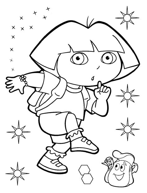 Free Printable Dora The Explorer Coloring Pages For Kids | Images and ...