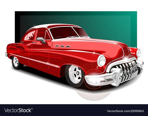 Vintage red car retro Royalty Free Vector Image