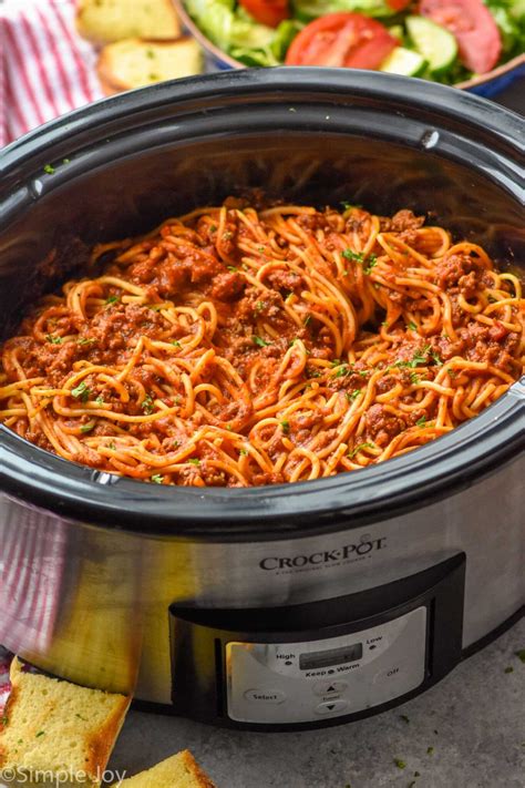 Crock Pot Spaghetti - Simple Joy