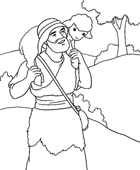 Coloring Page Parable Of The Lost Sheep Parable Of Lost Sheep | Porn ...