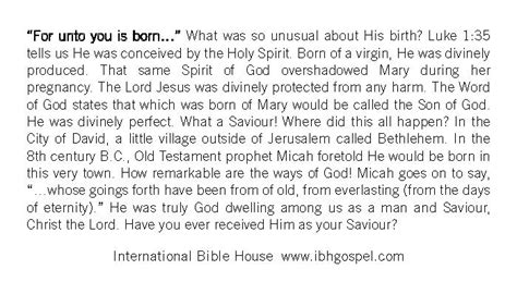 Luke 2:11 – International Bible House