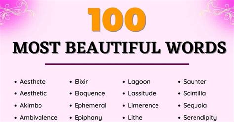 200+ Beautiful Words in English | List of Elegant, Pretty Words • 7ESL