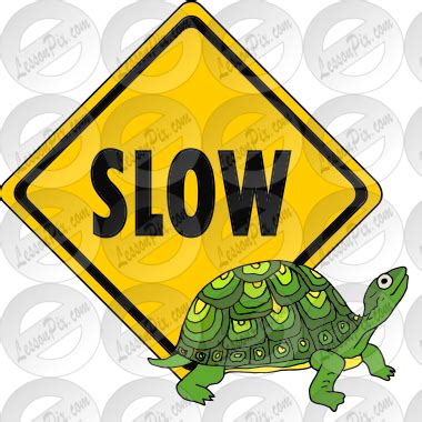 Slow Turtle Picture for Classroom / Therapy Use - Great Slow Turtle Clipart