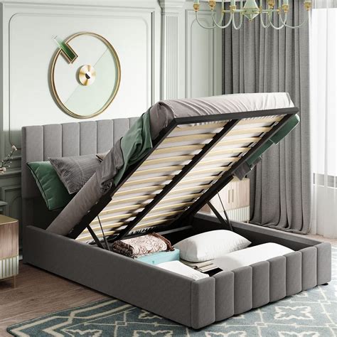 Buy Harper & Bright Designs Lift Up Storage Bed Full Size Upholstered ...