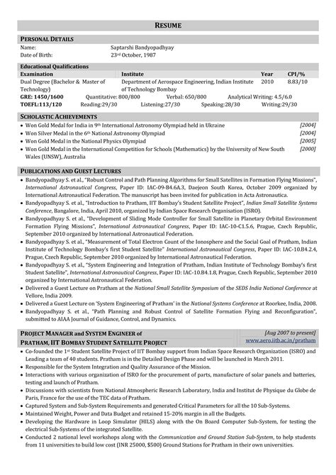 Aerospace Resume Template