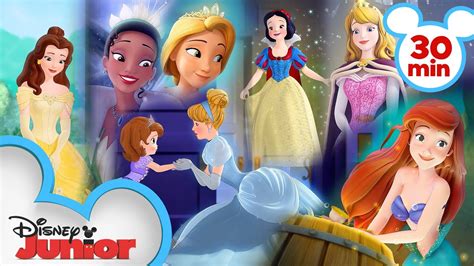 Every Time Sofia Meets a Disney Princess | Sofia the First | Disney ...