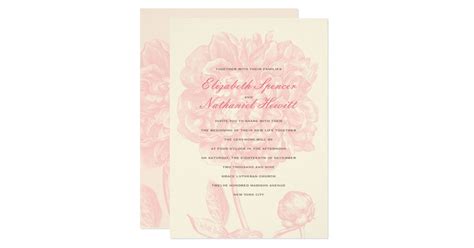 Lush Pink Peony Wedding Invitation | Zazzle