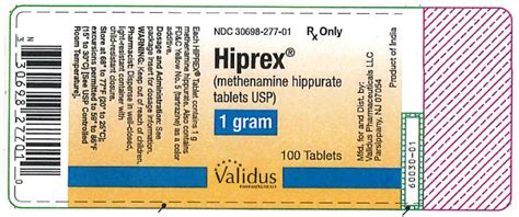 Hiprex (Sanofi-Aventis U.S. LLC): FDA Package Insert