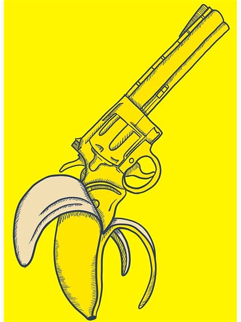 "banana hybrid with revolver" Poster for Sale by WithMeaningArts ...