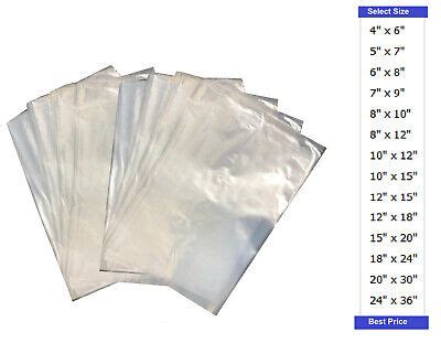 POLY POLYTHENE CLEAR PLASTIC FOOD USE BAGS 100 GAUGE STORAGE BAGS ALL ...