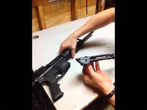 AR-15: M&P15 Sport Harris Bipod Installation on Stock Handguards - YouTube