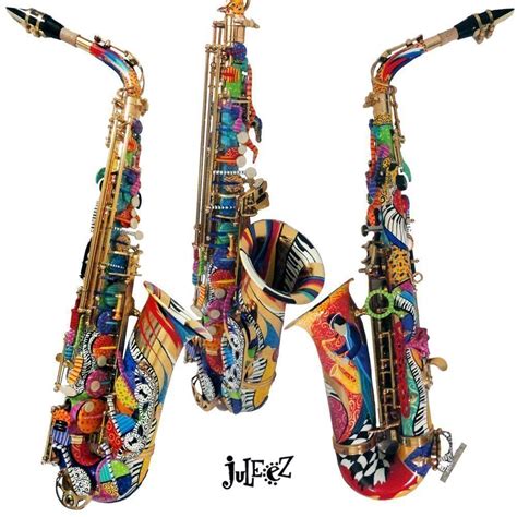 Colorful Alto Saxophone by Juleez Hand Painted Musical Instrument ...