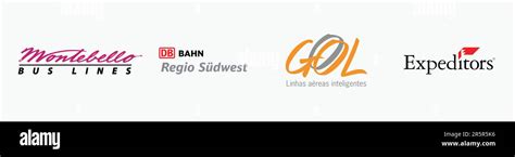 EXPEDITORS logo, DB BAHN REGIO SUEDWEST logo, MONTEBELLO Logo, GOL ...