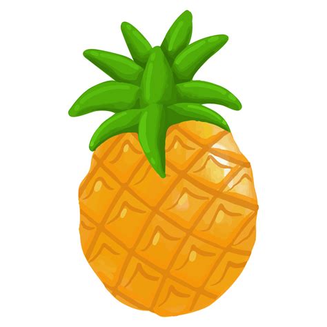 Watercolor Pineapple, Hand painted fruit clipart 8520559 PNG