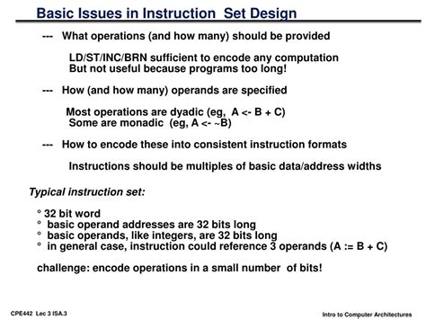 PPT - Instruction Set Design PowerPoint Presentation, free download ...