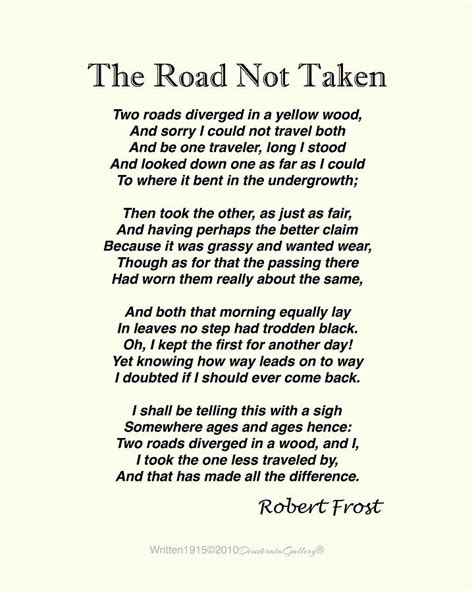 The Road Not Taken By Robert Frost Imagery