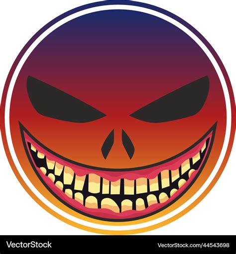 Scary face emoji design Royalty Free Vector Image