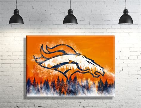 Denver Broncos framed Canvas Wall Art by WallArtPrints1018 on Etsy