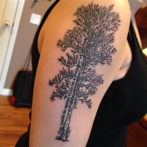 Nature-inspired Birch Tree Tattoo